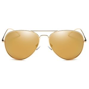 Calle Ocho - Polarized Gold Aviator Sunglasses